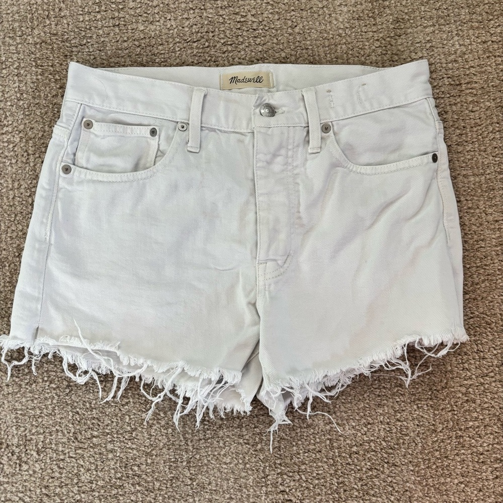 Madewell White Relaxed Denim Shorts - size 25​